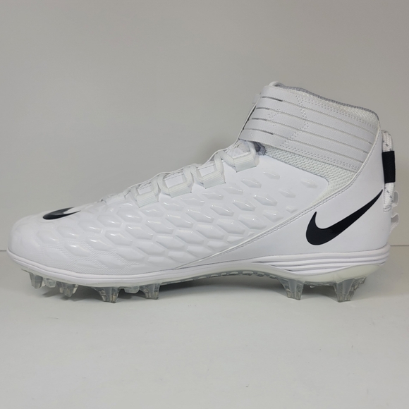 Nike Force Men's 13 Savage Pro 2 Sample White Black Football Cleats Lineman New - Picture 3 of 10